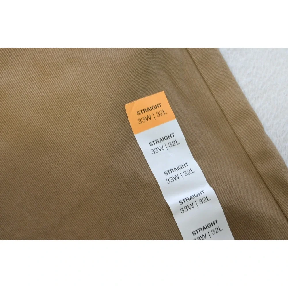 Sonoma Flexwear Pants Mens 33x32 Khaki Brown Straight Leg Chino‎ New NWT